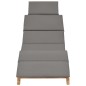 vidaXL Tumbona plegable con cojín verde oscuro madera maciza de teca vidaXL Tumbona plegable con cojín verde oscuro madera maciza de teca