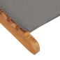 vidaXL Tumbona plegable con cojín verde oscuro madera maciza de teca vidaXL Tumbona plegable con cojín verde oscuro madera maciza de teca