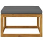 vidaXL Reposapiés con cojín gris oscuro madera maciza de acacia vidaXL Reposapiés con cojín gris oscuro madera maciza de acacia