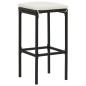 vidaXL Taburetes de cocina con cojines 2 uds ratán sintético negro vidaXL Taburetes de cocina con cojines 2 uds ratán sintético negro