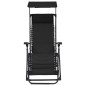 vidaXL Tumbona plegable de textilene negro vidaXL Tumbona plegable de textilene negro