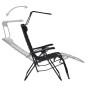 vidaXL Tumbona plegable de textilene negro vidaXL Tumbona plegable de textilene negro