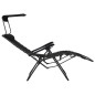 vidaXL Tumbona plegable de textilene negro vidaXL Tumbona plegable de textilene negro