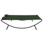 vidaXL Tumbona doble de exterior de tela verde