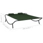 vidaXL Tumbona doble de exterior de tela verde