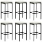 vidaXL Taburetes de cocina con cojines 6 uds ratán sintético negro vidaXL Taburetes de cocina con cojines 6 uds ratán sintético negro