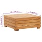 vidaXL Set de mesa y reposapiés de jardín cojín madera maciza acacia vidaXL Set de mesa y reposapiés de jardín cojín madera maciza acacia