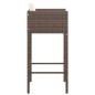 vidaXL Taburetes de cocina con cojines 2 uds ratán sintético marrón vidaXL Taburetes de cocina con cojines 2 uds ratán sintético marrón
