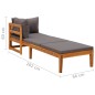 vidaXL Tumbona con 1 reposabrazos gris oscuro madera maciza acacia vidaXL Tumbona con 1 reposabrazos gris oscuro madera maciza acacia