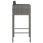 vidaXL Taburetes de cocina con cojines 4 unidades ratán sintético gris vidaXL Taburetes de cocina con cojines 4 unidades ratán sintético gris