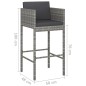 vidaXL Taburetes de cocina con cojines 4 unidades ratán sintético gris vidaXL Taburetes de cocina con cojines 4 unidades ratán sintético gris