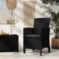 vidaXL Sillón de jardín con cojín ratán PP color grafito vidaXL Sillón de jardín con cojín ratán PP color grafito