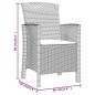vidaXL Sillón de jardín con cojín ratán PP color grafito vidaXL Sillón de jardín con cojín ratán PP color grafito