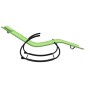 vidaXL Tumbona mecedora de acero y textilene verde vidaXL Tumbona mecedora de acero y textilene verde