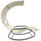 vidaXL Tumbona mecedora doble con toldo color crema vidaXL Tumbona mecedora doble con toldo color crema