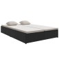 vidaXL Tumbona convertible con cojines de ratán sintético negro vidaXL Tumbona convertible con cojines de ratán sintético negro