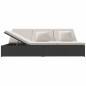 vidaXL Tumbona convertible con cojines de ratán sintético negro vidaXL Tumbona convertible con cojines de ratán sintético negro