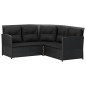 vidaXL Set de sofás en forma de L 2 pzas cojines ratán sintético negro vidaXL Set de sofás en forma de L 2 pzas cojines ratán sintético negro