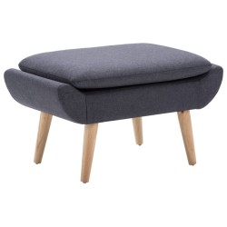 vidaXL Reposapiés tapizado de tela 73x43x42 cm gris oscuro 