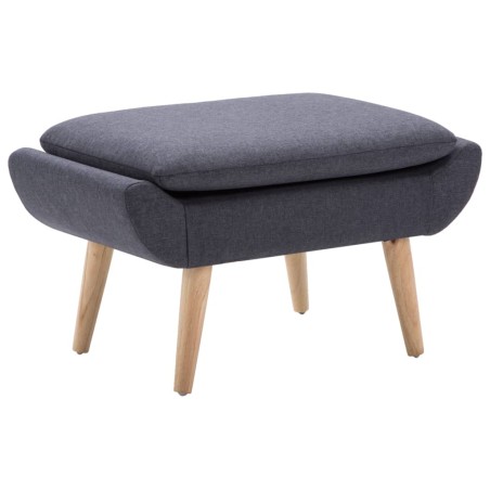 vidaXL Reposapiés tapizado de tela 73x43x42 cm gris oscuro 