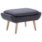 vidaXL Reposapiés tapizado de tela 73x43x42 cm gris oscuro vidaXL Reposapiés tapizado de tela 73x43x42 cm gris oscuro