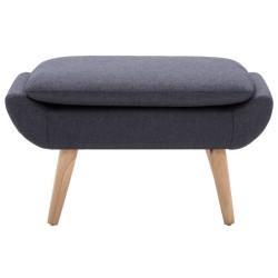 vidaXL Reposapiés tapizado de tela 73x43x42 cm gris oscuro 