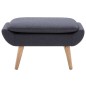 vidaXL Reposapiés tapizado de tela 73x43x42 cm gris oscuro vidaXL Reposapiés tapizado de tela 73x43x42 cm gris oscuro