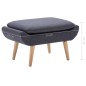 vidaXL Reposapiés tapizado de tela 73x43x42 cm gris oscuro vidaXL Reposapiés tapizado de tela 73x43x42 cm gris oscuro