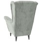 vidaXL Sillón de terciopelo gris claro vidaXL Sillón de terciopelo gris claro