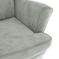 vidaXL Sillón de terciopelo gris claro vidaXL Sillón de terciopelo gris claro