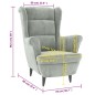 vidaXL Sillón de terciopelo gris claro vidaXL Sillón de terciopelo gris claro