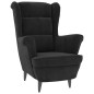 vidaXL Sillón de terciopelo negro vidaXL Sillón de terciopelo negro