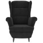 vidaXL Sillón de terciopelo negro vidaXL Sillón de terciopelo negro
