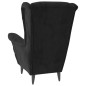 vidaXL Sillón de terciopelo negro vidaXL Sillón de terciopelo negro