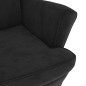 vidaXL Sillón de terciopelo negro vidaXL Sillón de terciopelo negro