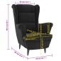 vidaXL Sillón de terciopelo negro vidaXL Sillón de terciopelo negro