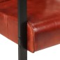 vidaXL Sillón de cuero de cabra real marrón oscuro 60x80x87 cm
