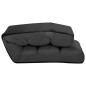vidaXL Tumbona de suelo plegable de cuero sintético gris antracita vidaXL Tumbona de suelo plegable de cuero sintético gris antracita