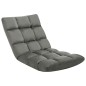 vidaXL Tumbona de suelo plegable microfibra gris oscuro vidaXL Tumbona de suelo plegable microfibra gris oscuro