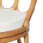 vidaXL Silla de comedor con cojín ratán natural y lino marrón claro vidaXL Silla de comedor con cojín ratán natural y lino marrón claro