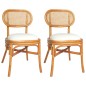 vidaXL Sillas de comedor 2 unidades lino marrón claro vidaXL Sillas de comedor 2 unidades lino marrón claro