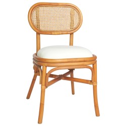 vidaXL Sillas de comedor 2 unidades lino marrón claro 
