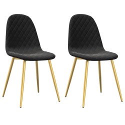 vidaXL Sillas de comedor 2 unidades terciopelo negro