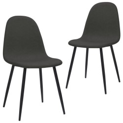 vidaXL Sillas de comedor 2 uds cuero sintético negro 45x53,5x83 cm