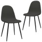 vidaXL Sillas de comedor 2 uds cuero sintético negro 45x53,5x83 cm vidaXL Sillas de comedor 2 uds cuero sintético negro 45x53,5x83 cm