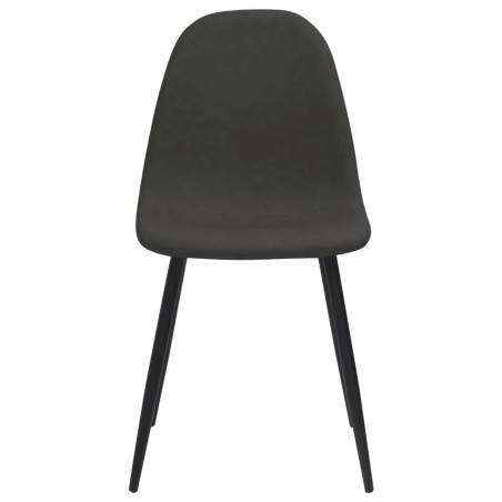 vidaXL Sillas de comedor 2 uds cuero sintético negro 45x53,5x83 cm