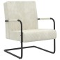 vidaXL Silla voladiza de terciopelo blanco crema vidaXL Silla voladiza de terciopelo blanco crema