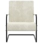 vidaXL Silla voladiza de terciopelo blanco crema vidaXL Silla voladiza de terciopelo blanco crema