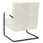 vidaXL Silla voladiza de terciopelo blanco crema vidaXL Silla voladiza de terciopelo blanco crema