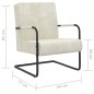 vidaXL Silla voladiza de terciopelo blanco crema vidaXL Silla voladiza de terciopelo blanco crema